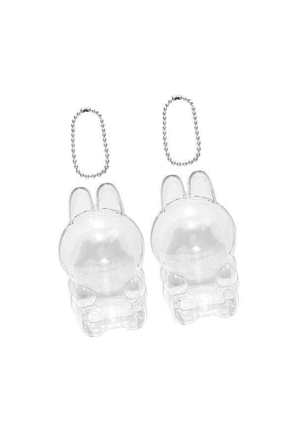 Clear Plastic Display Box For Collectible Keychains Compact Protective Case Prevents Scratches And Dust