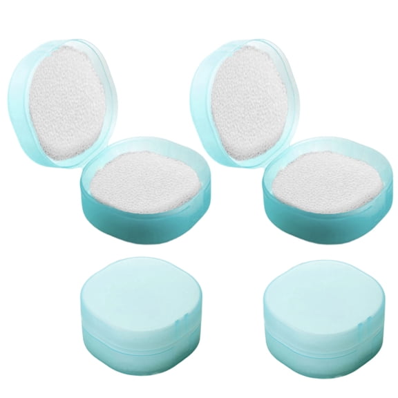 Jesscasday Clear Plastic Square Makeup Storage Box With Sealed Lid Space Saving Cosmetic Cotton Holder For Countertop Vanity Organization