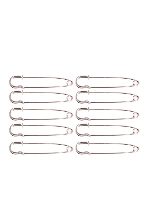 Convenient Safety Pins DIY Sewing Tools 10 Pcs Heavy Duty Brooch Making Accessories for Crafts Skirts Sweaters Shawls
