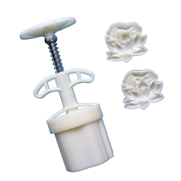 Jesscasday Creative 50g Baking Stamps Tool 3D Flower Pattern For Mooncakes Cookie Decoration