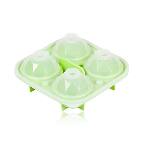 Jesscasday Crystal Reusable Ice-Cubes Trays Mold Rhombus-Shape Silicone Ice-Cube Tray Mold