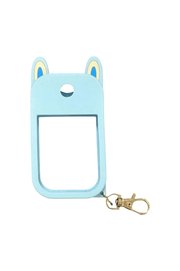 Cute Ear Design Sanitizer Container Sleeve Flexible Silicone Keychain Pendant Charm For School Office Essential