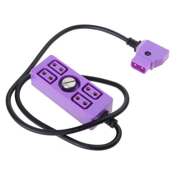 Jesscasday Dtap Spliter Cord with Color Coded Power Branch Male to 4 Port Female D-Tap Adapter Power Supply Wire Cable