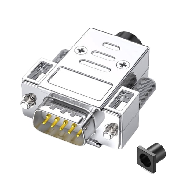 Jesscasday DB9 RS232 RS485 Serial Connector Metal Male Female Terminal Industrial 9Pin