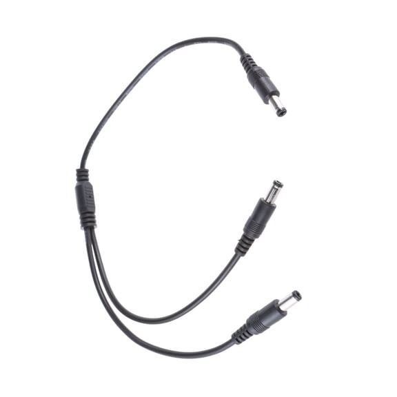 Jesscasday DC5521/5525 to Double DC5521/5525 Splitter Cord 1xMale to 2xMale Power Cable