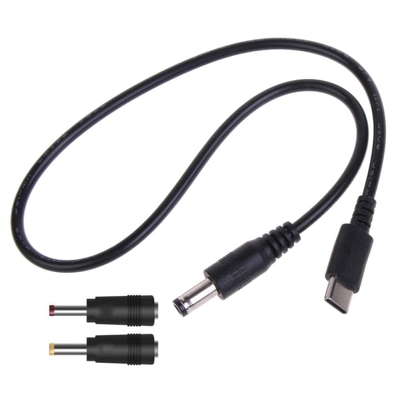 Jesscasday Decoy Power Cord UsbC PD9V 12V 15V 20V to DC5.5x2.1mm Trigger Cable for Router