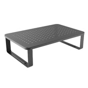 Jesscasday Desktop Screen Stand with Ventilation Drawer Pen Holder for Computer Laptop Printer Metal Screen Stand with Storage