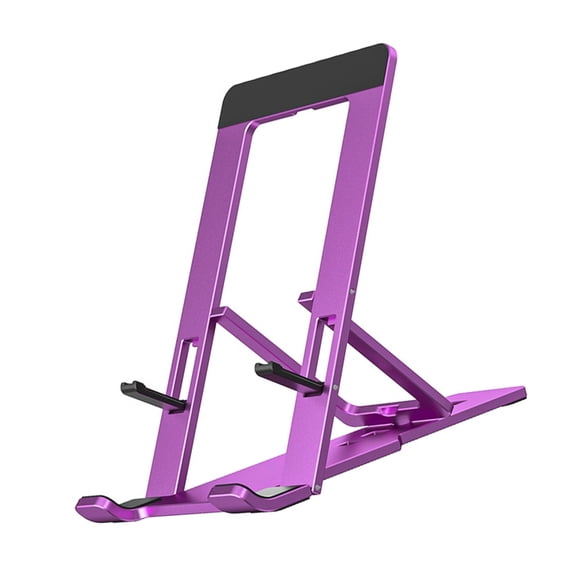 Jesscasday Desktop Tablet Holder Foldable Aluminum Frame Slipproof Padding Secure Placement