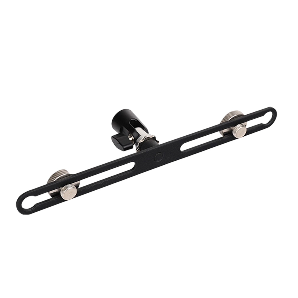 Jesscasday Double Microphone Stereo Recording Aluminum Stand 5/8in Screw Adjustable Angles Portable Design For Podcast Music Studio