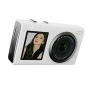 Jesscasday Double Screen 4K 80MP Digital Camera Auto Focuses System 30% Extended Battery Lifes for Travel School Activity