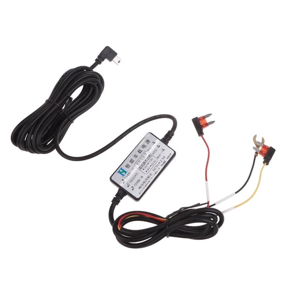 Jesscasday Driving Recorder Step-Down Line 3-Wire Acc Power Cord 2A Parking Monitoring Wire