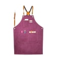 thumbnail image 1 of Jesscasday Fashion Canvas Kitchen Apron Adjustable Shoulder Strap with Pockets Cooking Bib for Woman Men Chef Work Aprons Grill Restaurant Bar Shop Cafes Beauty Nails Studios Uniform, 1 of 20