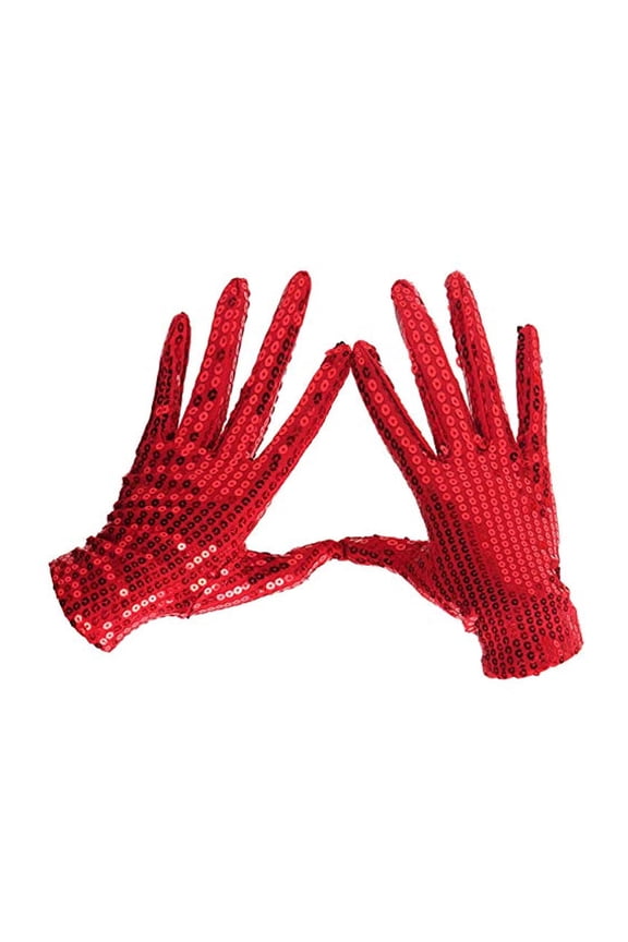 Fashion Unisex Adult Sequins Short Gloves Glitter Stage Performance Gloves