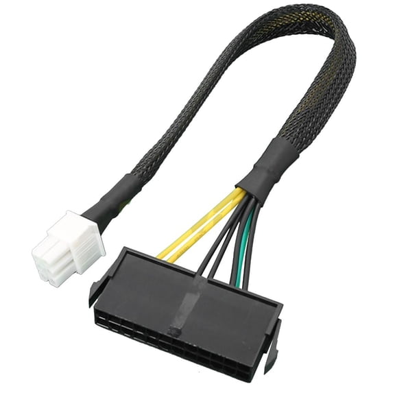 Jesscasday Female to Male 24Pin to 6P Conversion Line ATX PSU Extension Wire for Acer 6Pin