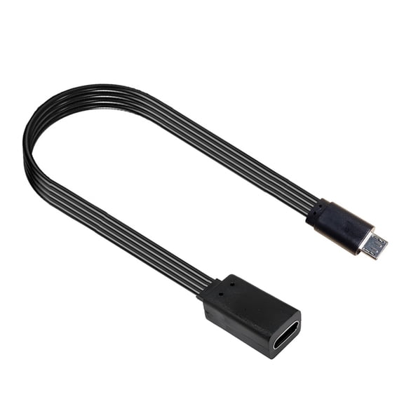 Jesscasday Flat USB C Female To Microed USB Male Adapter Cable 10W Charging 480Mbps Data Transfer 10cm 20cm Option Flexible