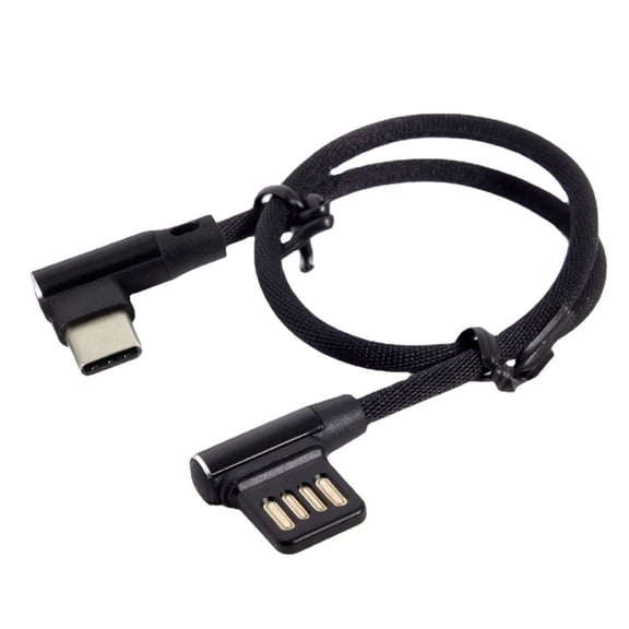 Jesscasday Flexible Right Angle USB C Charging Cable USB Data Syncing Cord For Electronics