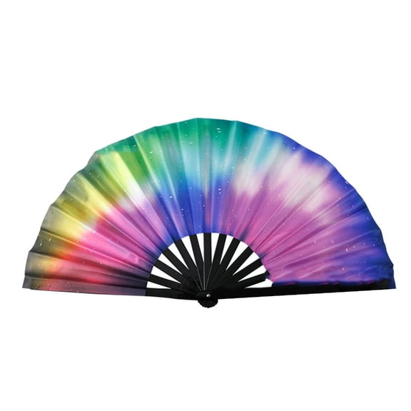 Jesscasday Folding Bamboos Hand Fan With Fluorescent Design Perfect For Enthusiasts Dance Parties And Raves Event Accessories