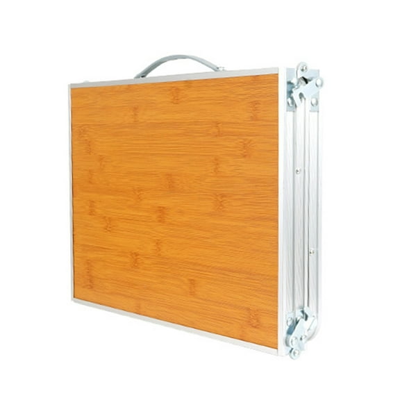 Jesscasday Folding Table Portable Bamboos Desktop Picnics Desk for Traveling, Barbecue