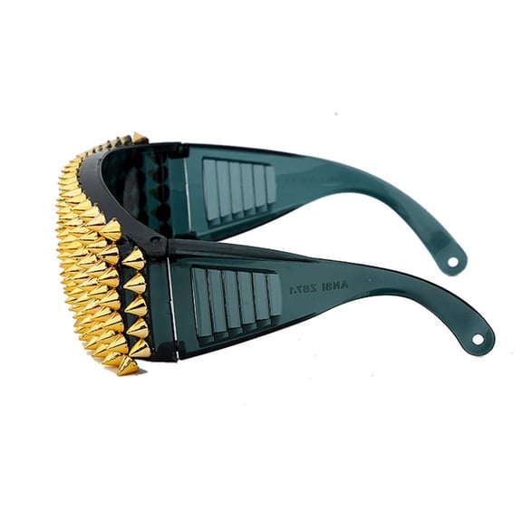 Jesscasday Full Rivet Studded Sunglasses Novelty Sun Glasses For Various Social Occasion