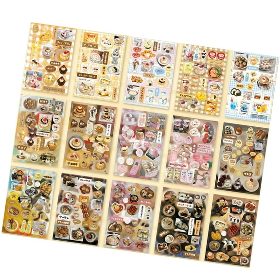 Jesscasday Fun 3D Miniature Scene Sticker for Scrapbooking Journal Notebook Photo Frame