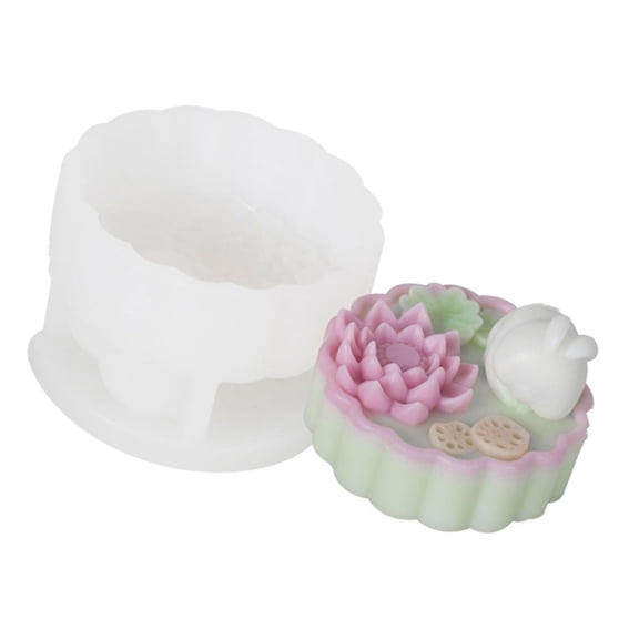 Jesscasday Functional Mooncakes Molding Press Rabbit Themed Kitchen Embosser Accessory