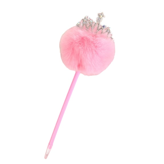 Jesscasday Furry Pom Ballpoint Pen Funny Writing Tool 0.7mm Refillable for Student Writing Drawing Christmas Stocking Fillers