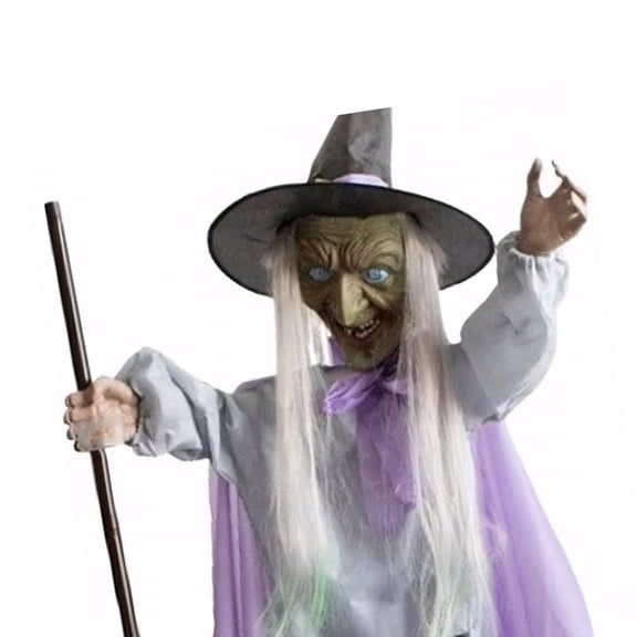 Jesscasday Glowing Floating Witch Animatronics Props Haunting House Decoration Accessories
