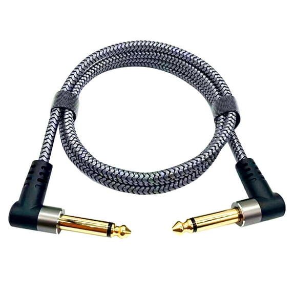 Jesscasday Guitar Effect Pedal Patches Cable Cord Nylon Braided Right Angle Pedal Board Cable