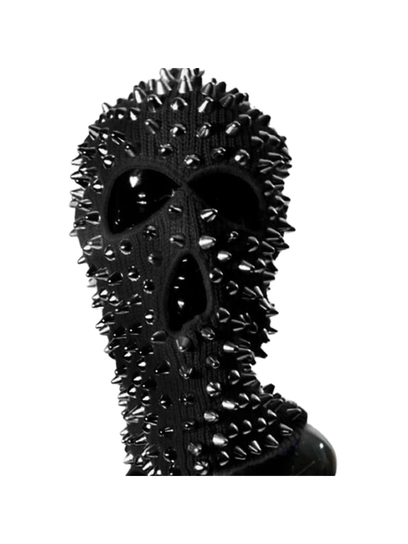 Halloween Balaclava Spiked Beanie Knitted Funny Balaclava Shiesty Mask Rivet Beanie Scary Balaclava Spiked Balaclava