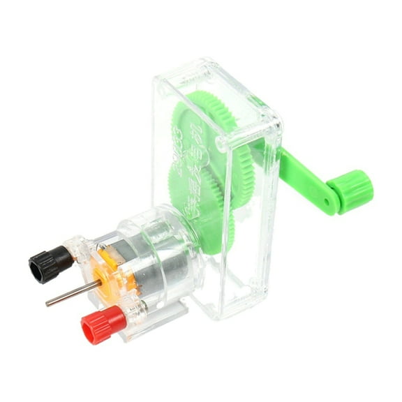 Jesscasday Hand-cranked Generator, Mini DIY Dynamo Demonstration Motor Electric Generator