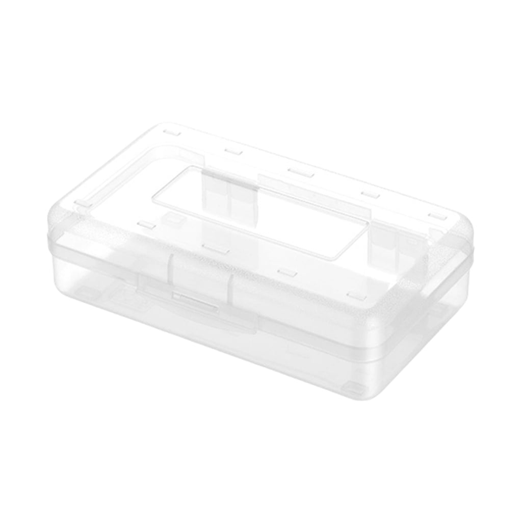 Jesscasday Hard Pencil Box Clear Pencil Case High Capacity Pen Box ...