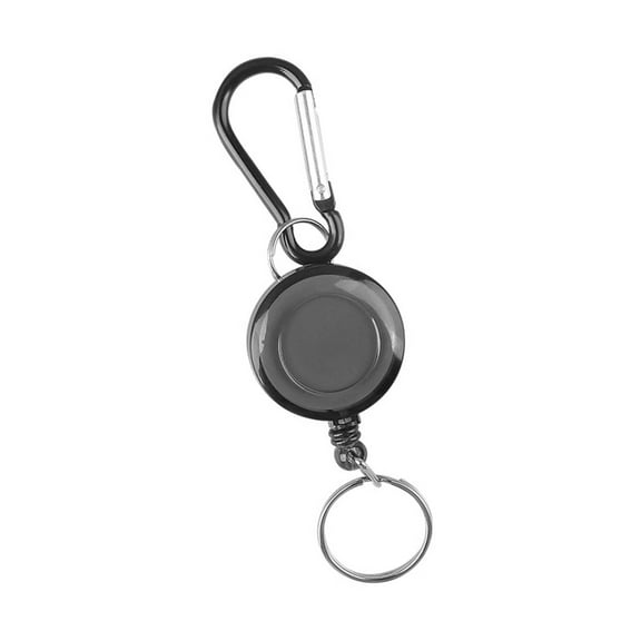 Jesscasday Heavy Duty Retractable Pull Badges Steel Wire Rope Buckles Key Holder Easy to Use