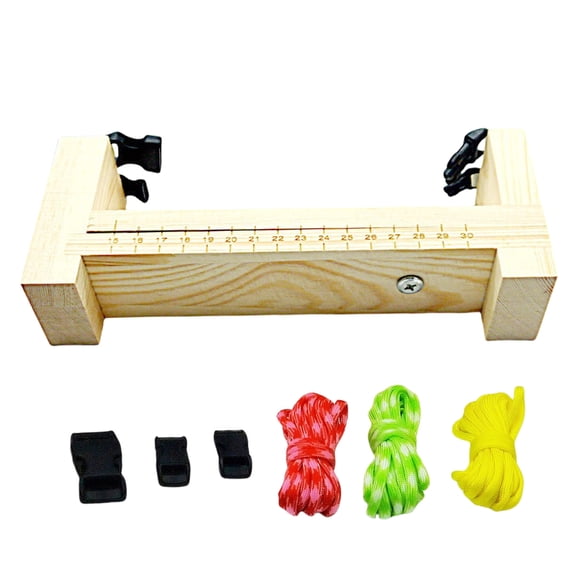 Jesscasday I Shape Wood Frame Bracelet Jig Set Hand Knitting Bracelet Jig Adjustable Jig Bracelet Maker Paracord Jig Bracelet Maker