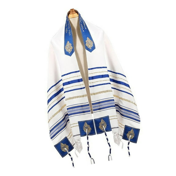 Jesscasday Jewish Ceremonial Shawl Extra Large Size 60x180cm Tallit Scarf For Jewish Prayer And Religious Ceremonies Daily Worship