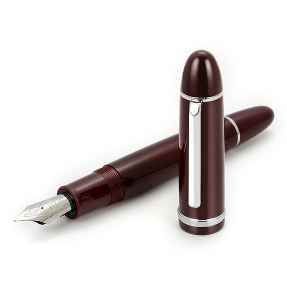 Jesscasday Jinhao- X159 Classic Style Silver Clip Fountain Pen 0.5mm Nib Ink Pens for Gift