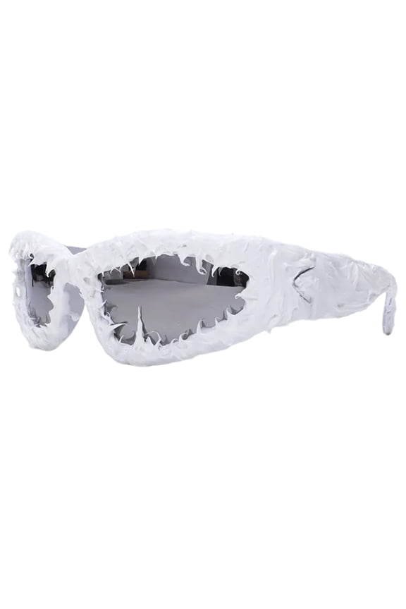 Large Shield Sunglasses Spikes Fashionable Eyewears Halloweens Punk Glasses