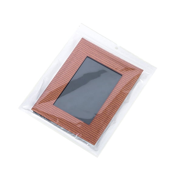 Jesscasday Leather Pictures Frame Room Aesthetics Bedside Table Family Portrait Wood Photo Frame Nordic Modern Decor Furnishings