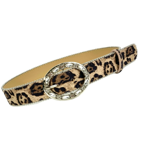 Jesscasday Leopard Print Elastic Belt Fashion Women Waistband Adjustable Waist Belt