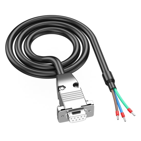 Jesscasday Metal DB9port RS485 Serial Communication Cable with Terminals Connectors for Devices
