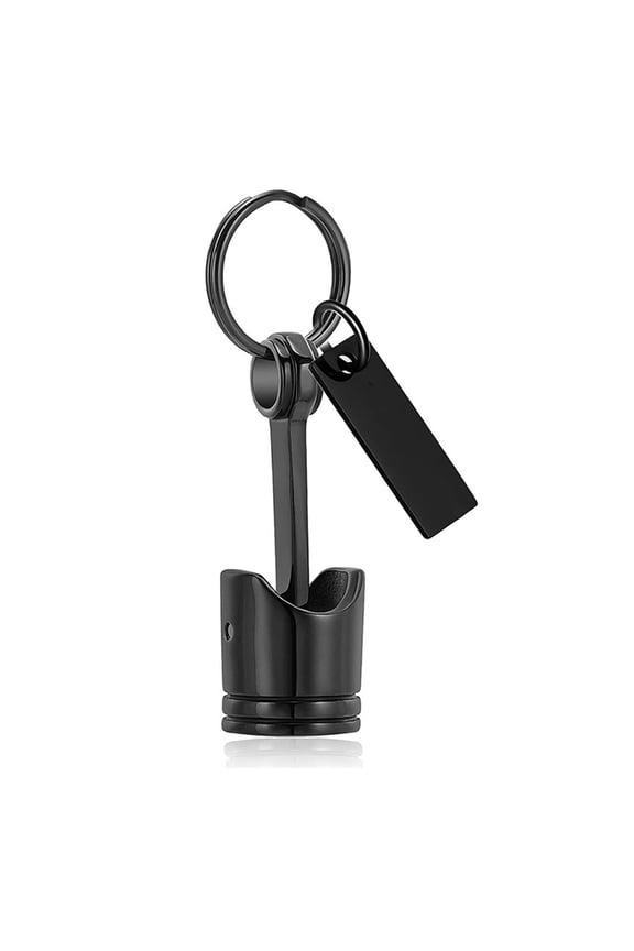 Metal Piston Keychain Pet Memorial Urn For Ashes Car Enthusiasts Gift