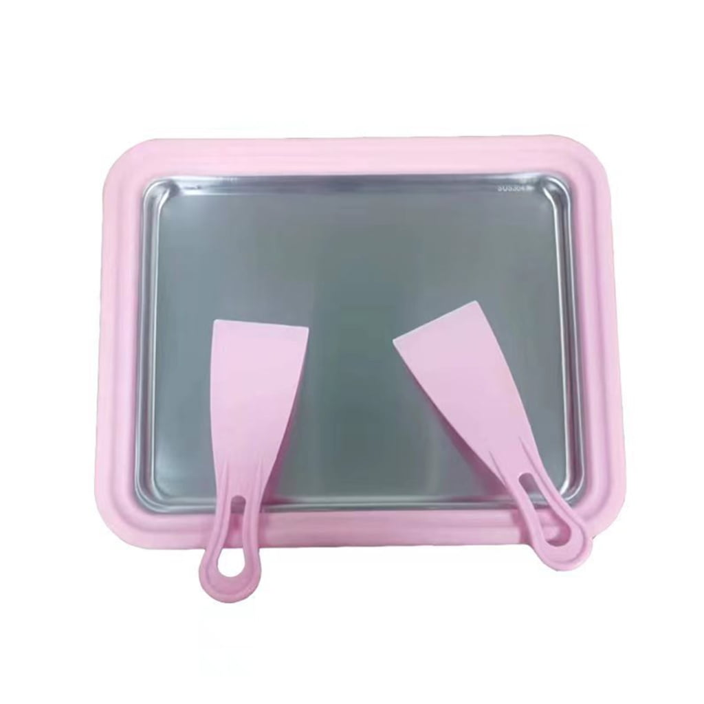 Jesscasday Mini Ice Cream Maker Cold Plate Multifunctional Ice Cream Roller Plate Handmade for Sweet Fried Food Yogurts Household