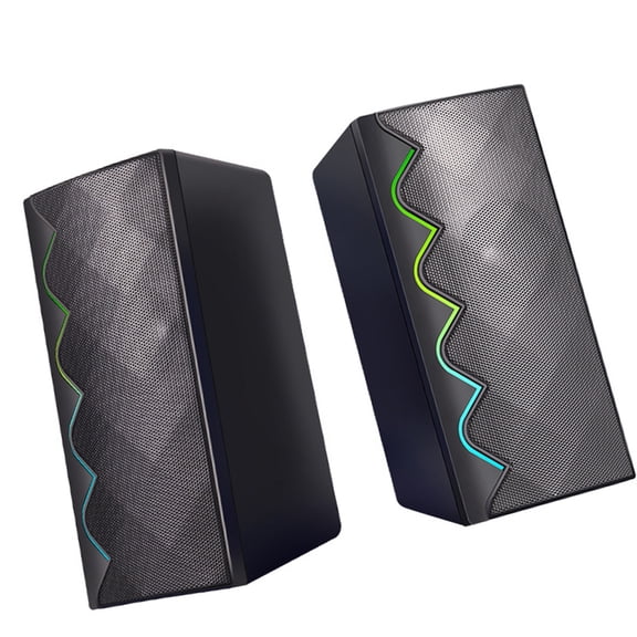 Jesscasday Mini Speaker Colorful Color LED Multimedia USB Speakers With Magnetic Base For Desktop Gaming And Music