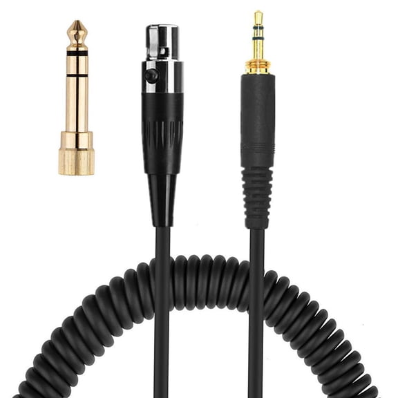 Jesscasday Mini XLR 3-Pin 6.35mm Replacement Spring Cable Cable For AKG K141 K171 K175 K181