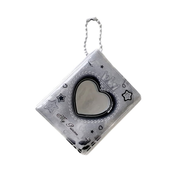 Jesscasday Miniature Photo Display Album Featurings PVC Construction Multiple Transparents Pocket Space Saving Design