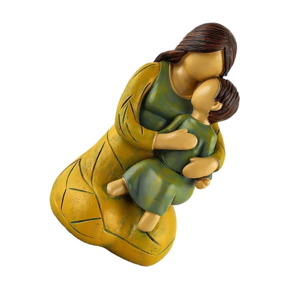 Jesscasday Mom and Kids Figurines,Sculpted Hand Painted Mother and Children Statue Ornament