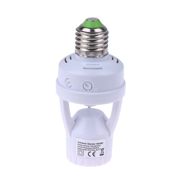 Jesscasday Motions Sensors Lamp Head Base E27 Switches Bulb Holder Socket Adapter Converters