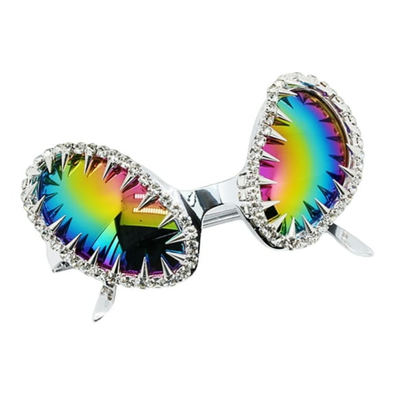 Jesscasday Novelty Rivet Studded Frame Sunglasses with Sun Protections for Daily and Stage