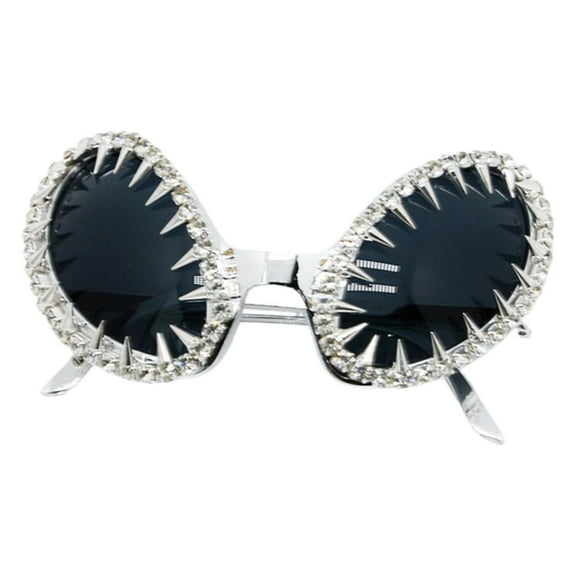 Jesscasday Novelty Rivet Studded Frame Sunglasses with Sun Protections for Daily and Stage