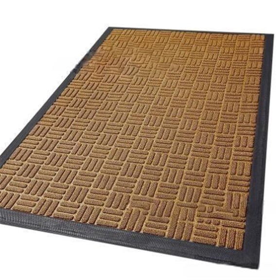Jesscasday Outdoor Rubber Door Mat Polypropylene Fiber Anti Slip Floor Mat Striped Floormat