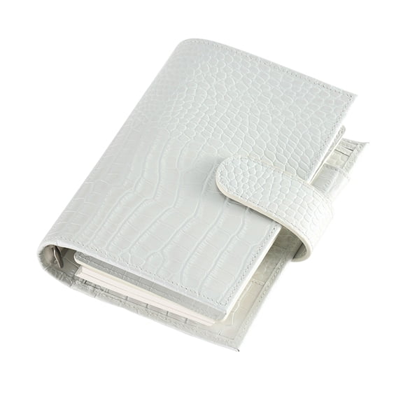 Jesscasday PU Leather Binder Journal Refillable Notebook with Pen Slot Card Holder Receipt Pocket Zippered Cash Bag for Women Men